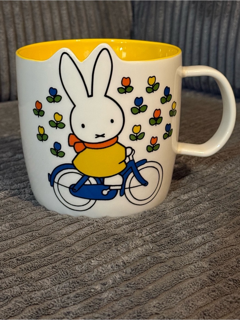 Miffy By Magenta Bunny On A Bike Coffee Mug